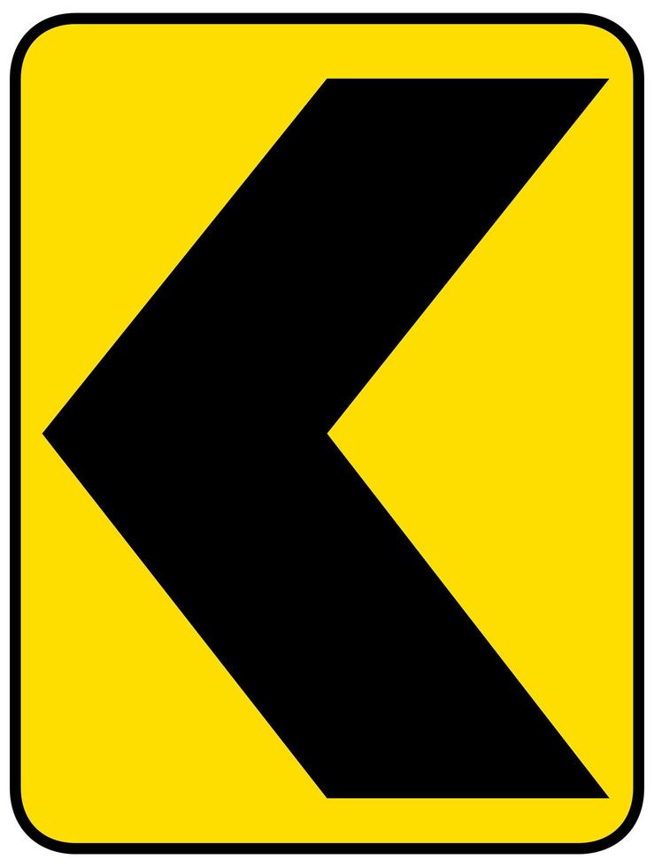 Curve marker yellow sign on white background vector