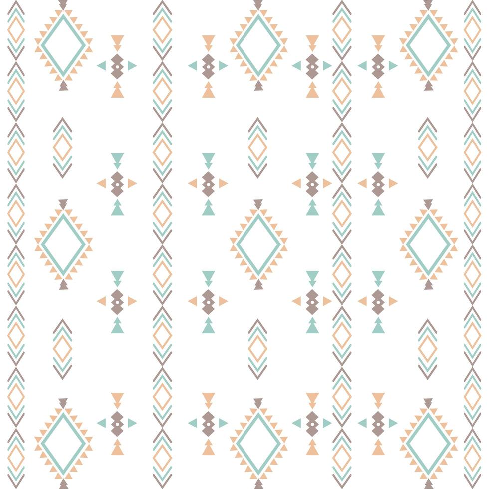 Aztec ethnic tribal seamless pattern with geometric shapes vector