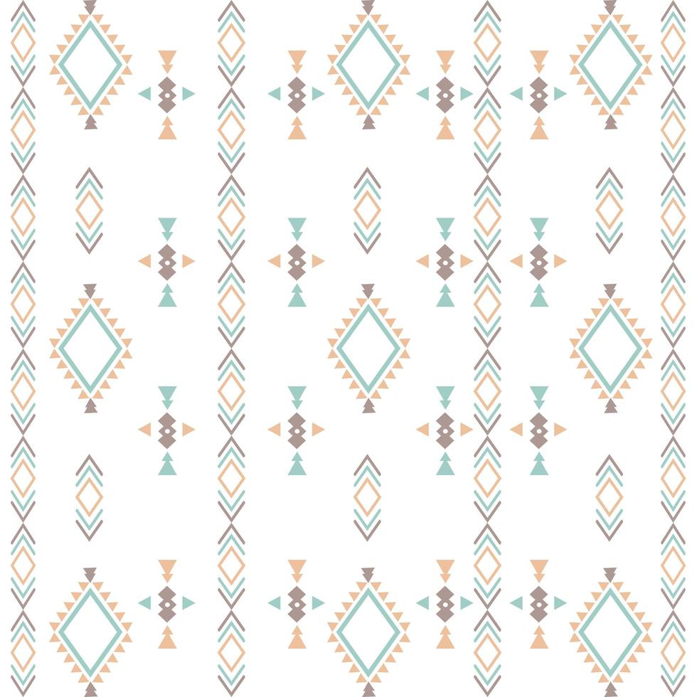 Aztec ethnic tribal seamless pattern with geometric shapes vector