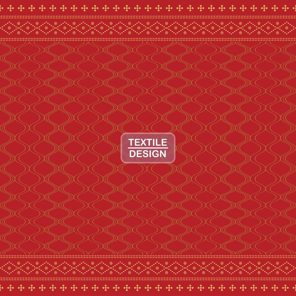 Seamless red geometric motif ulos batak pattern vector