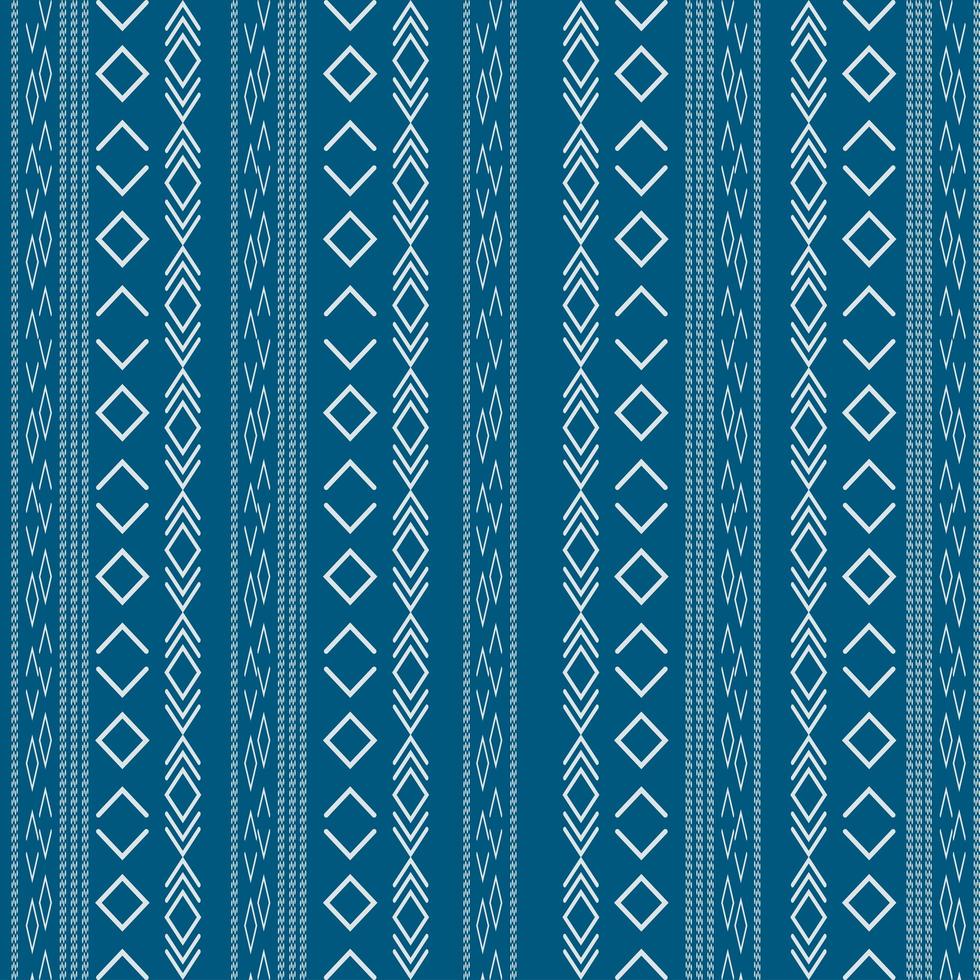 Aztec tribal pattern with geometric shapes vector