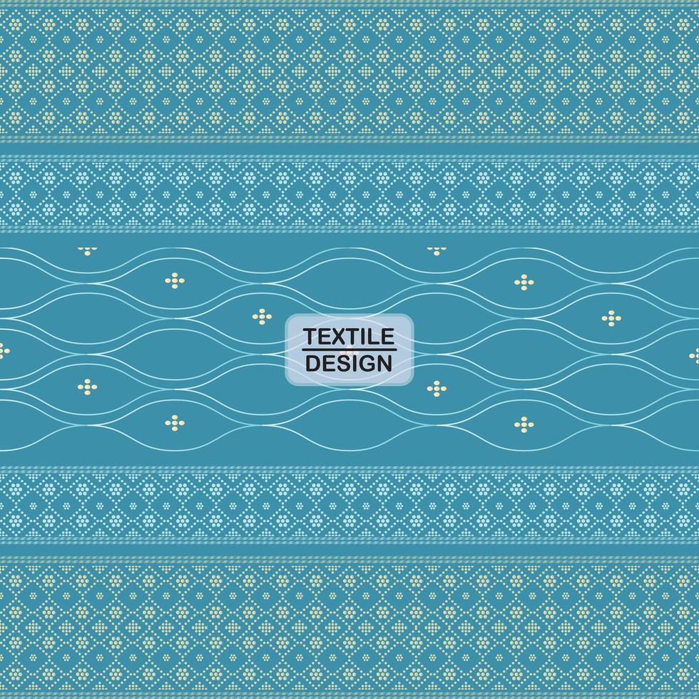 Seamless traditional textile bandhani sari border pattern vector