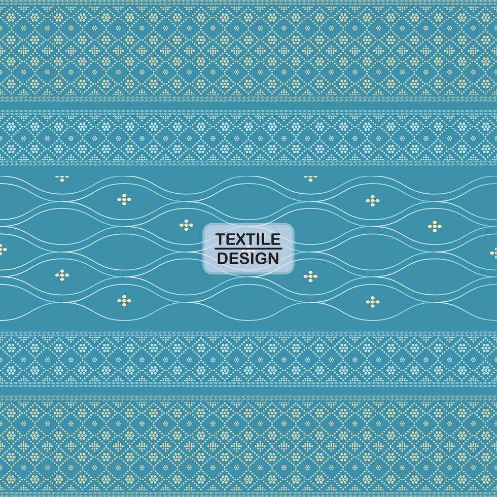 patrón de borde sari bandhani textil tradicional sin costuras vector