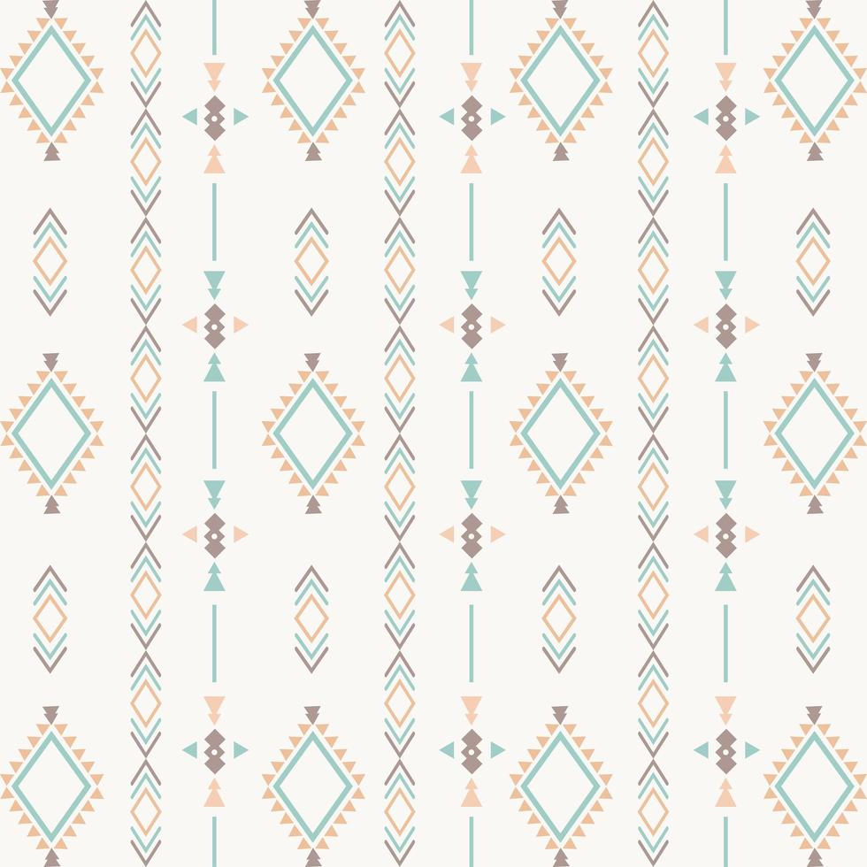 Aztec ethnic tribal seamless pattern with geometric shapes vector
