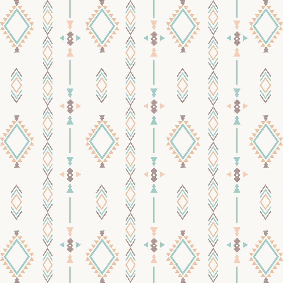 Aztec ethnic tribal seamless pattern with geometric shapes vector