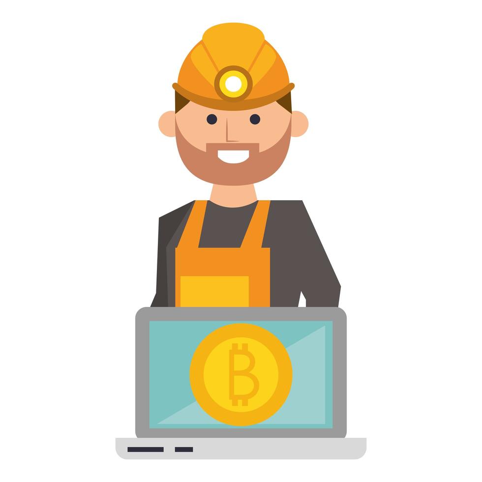 Bitcoin cryptocurrency digital money symbols vector