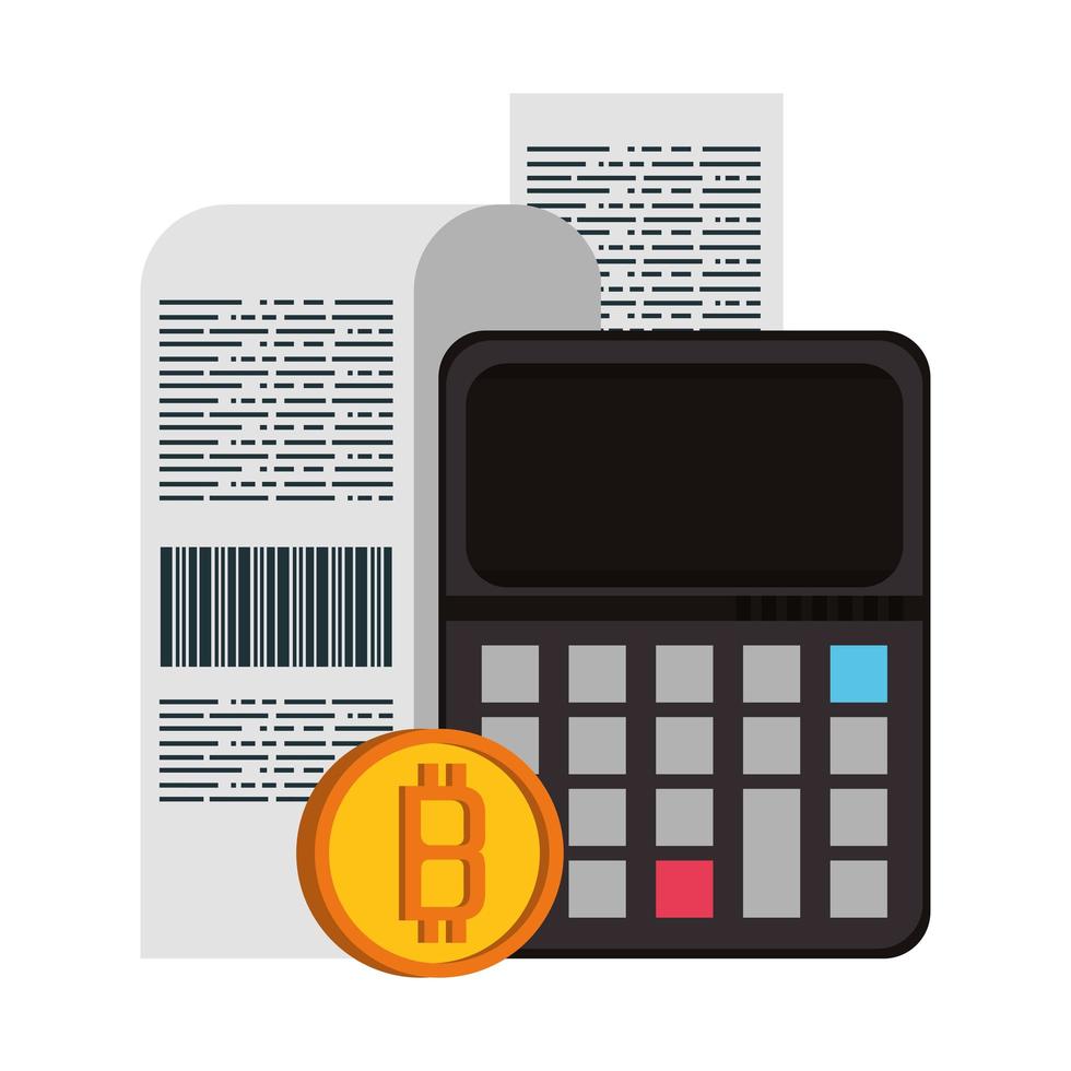 Bitcoin cryptocurrency digital money symbols vector