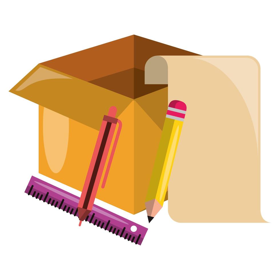 Arts and graphic design school digital tools vector