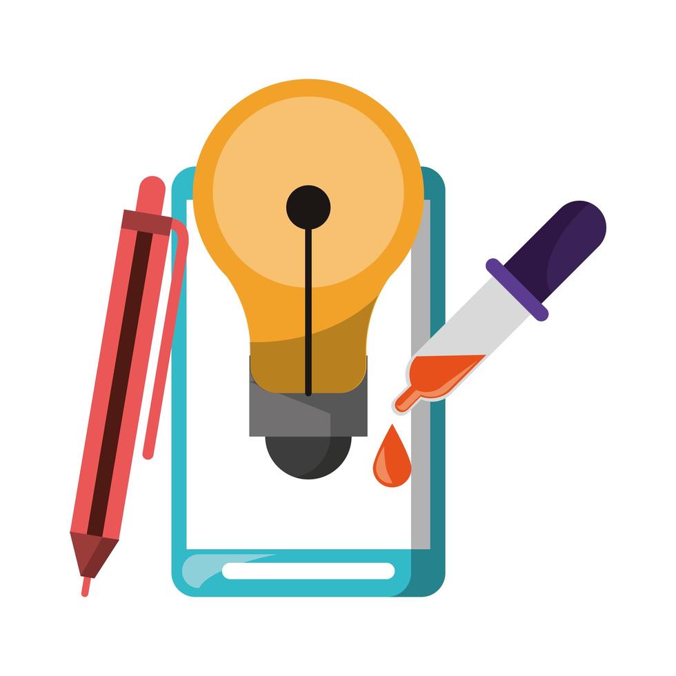 Arts and graphic design school digital tools vector