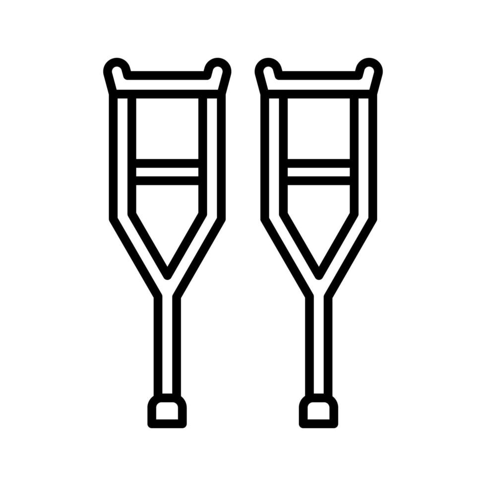 Medical Crutches Icon vector