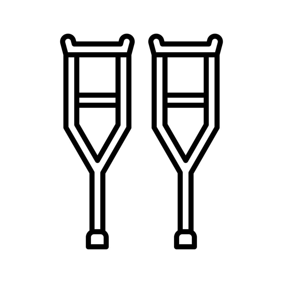 Medical Crutches Icon vector