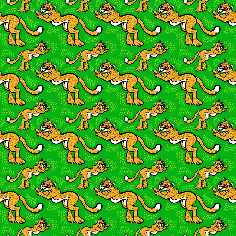 Cheetah big cat pattern vector