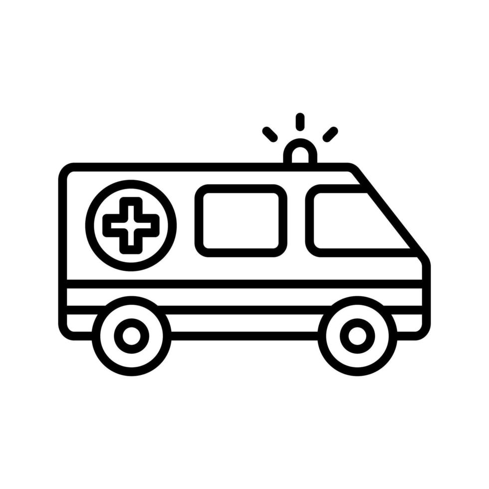 Ambulance Outline Icon vector