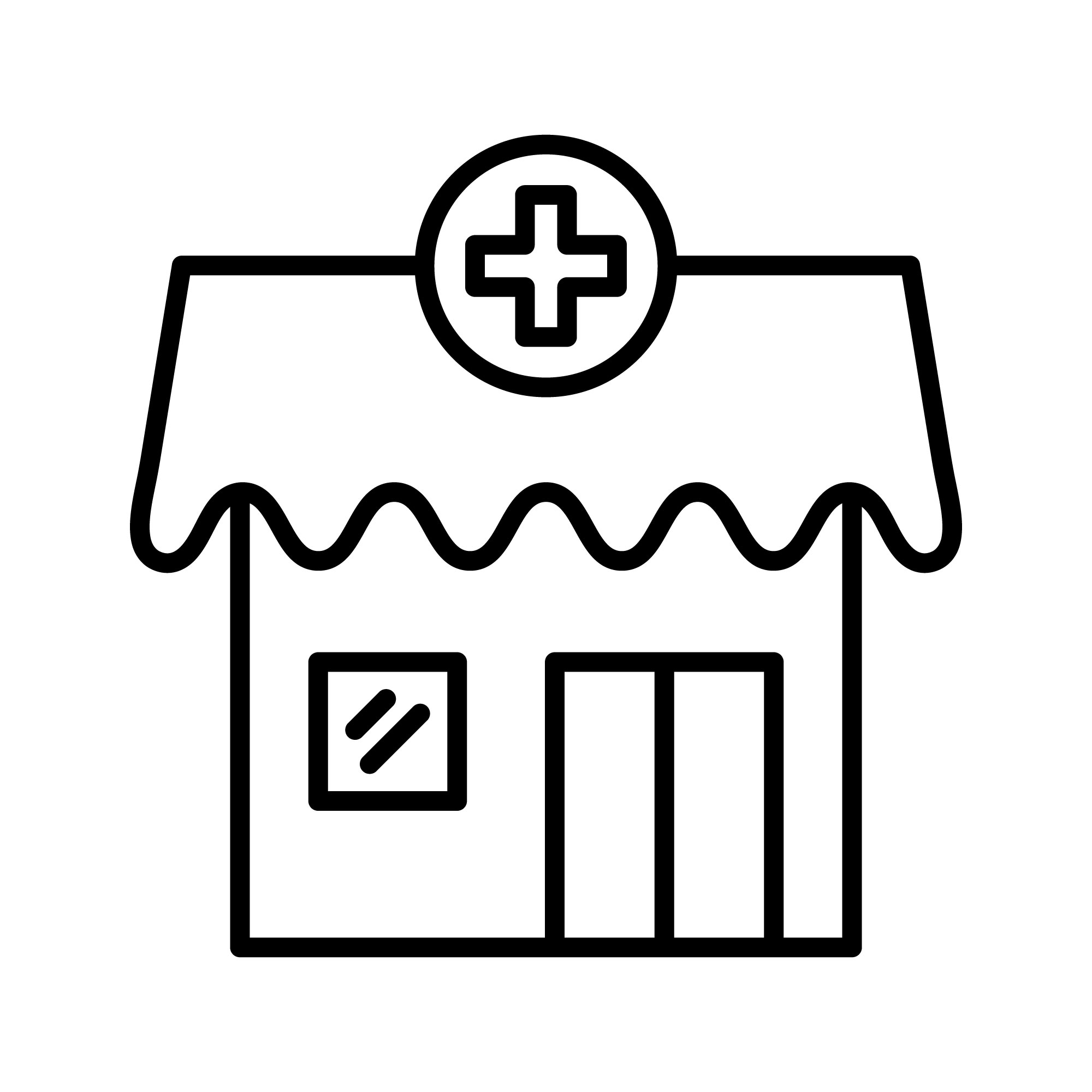 drugstore clipart black and white