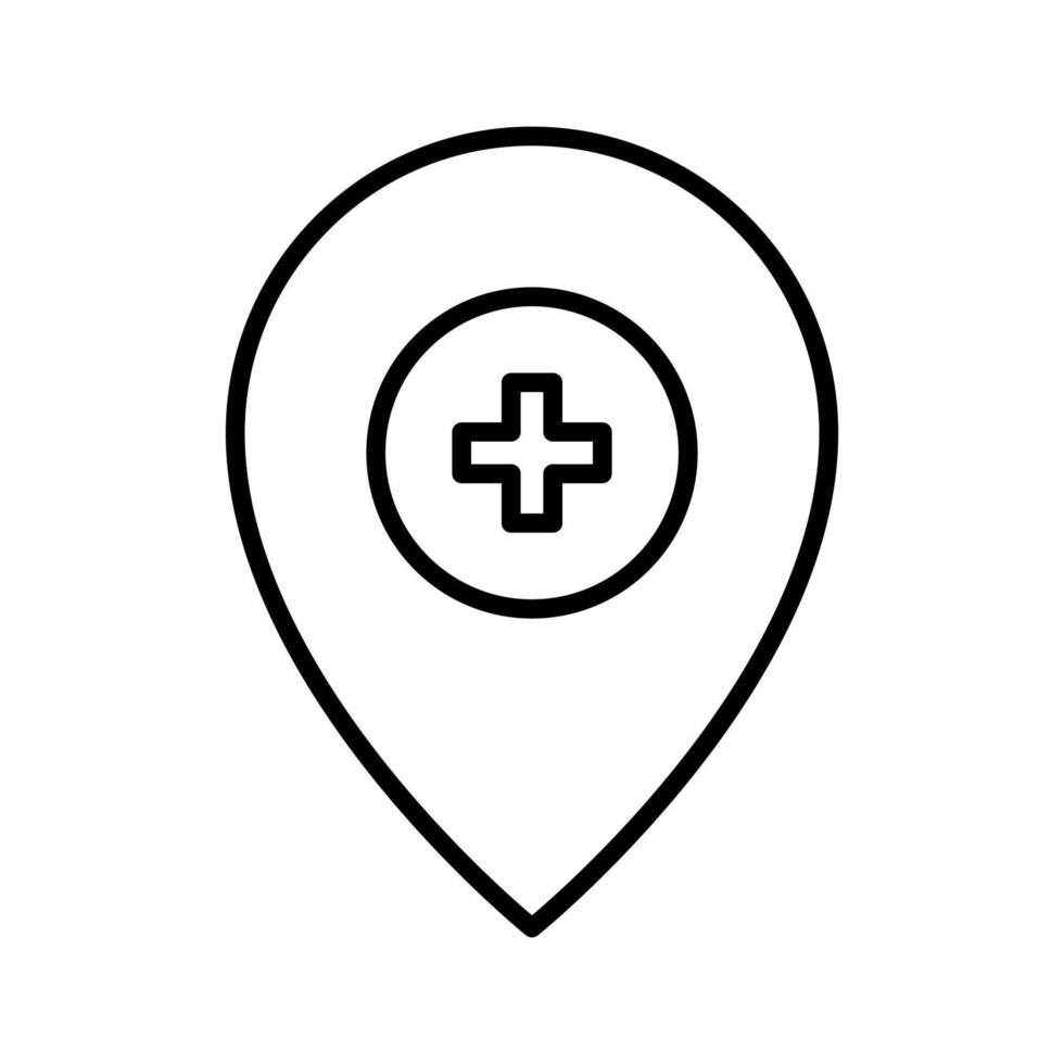 Hospital Location Icon vector