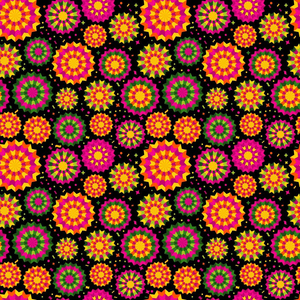 Seamless pattern with bright ethnic ornament vector