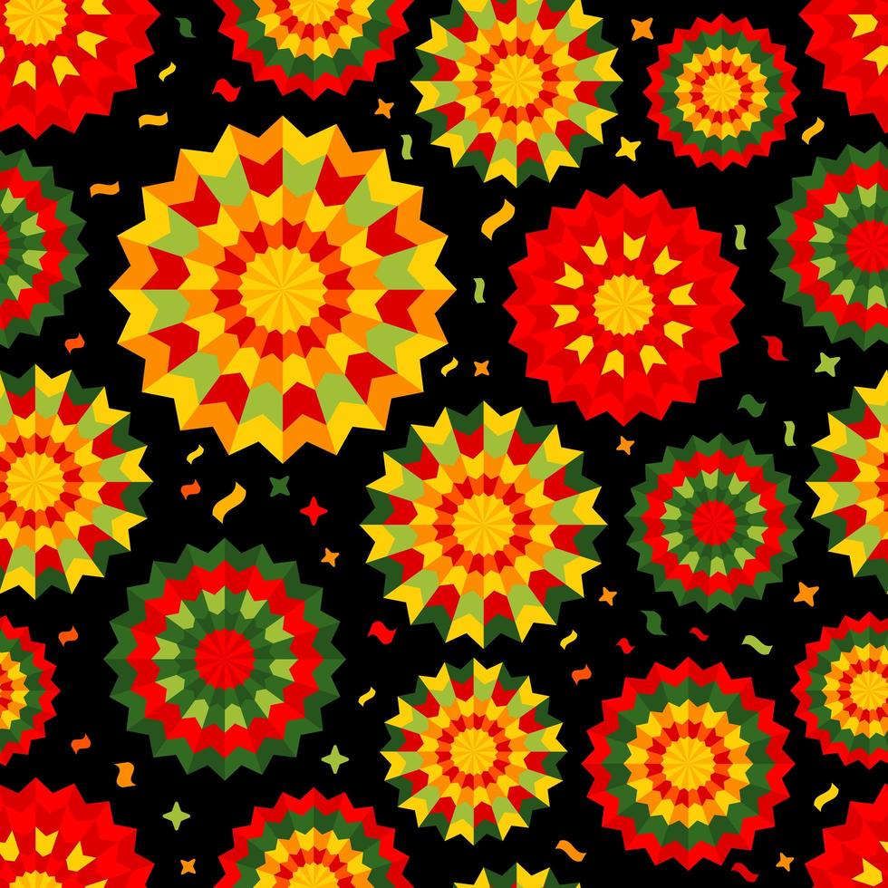 Background with bright ethnic ornament vector