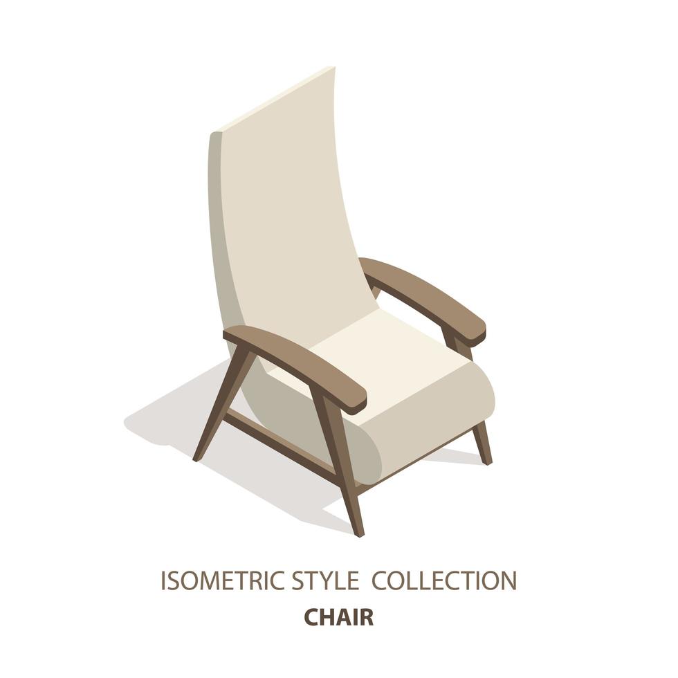 Isometric style 3D armchair vector