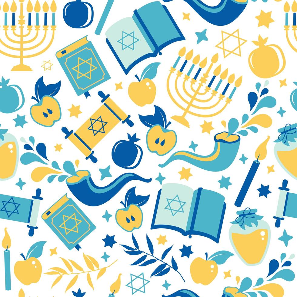 Jewish seamless pattern vector