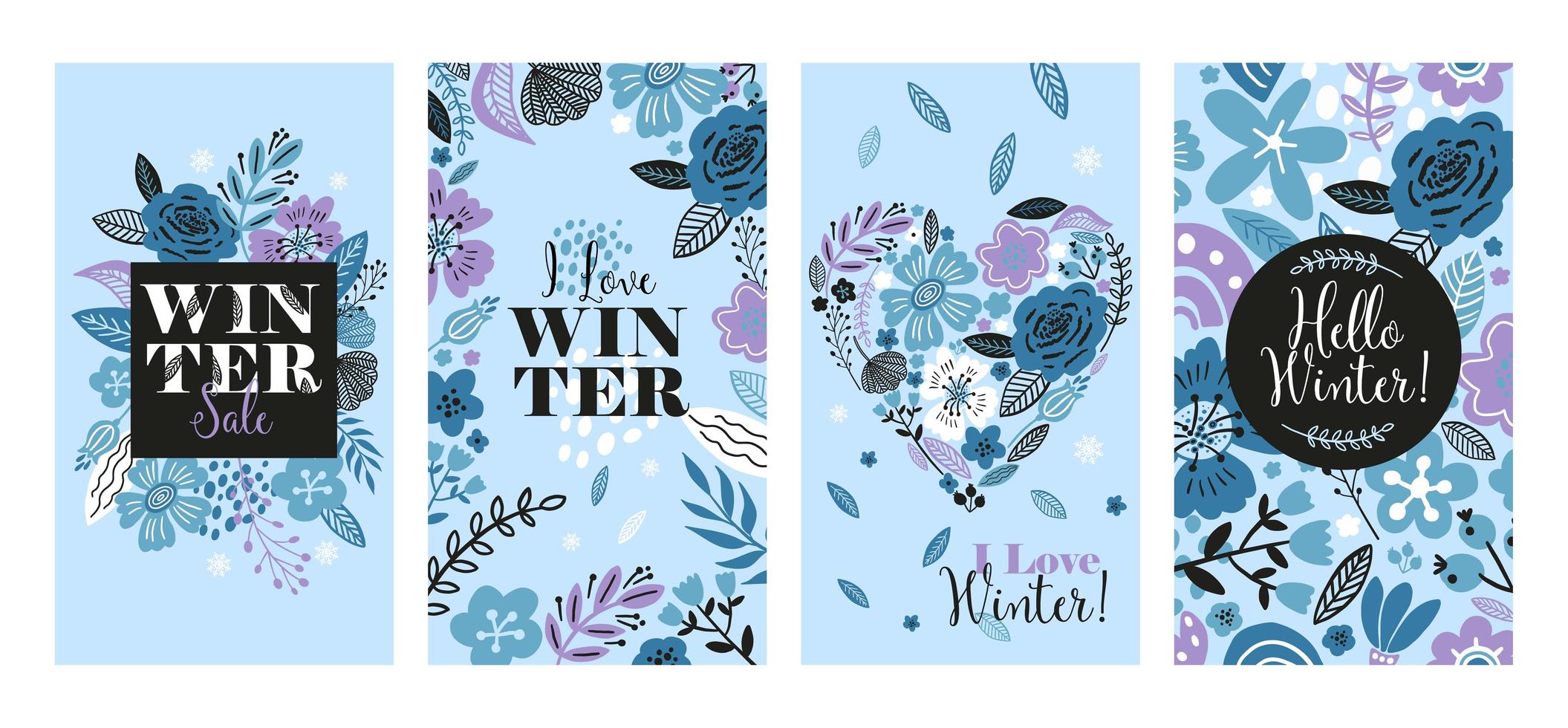 banners florales para redes sociales. vector