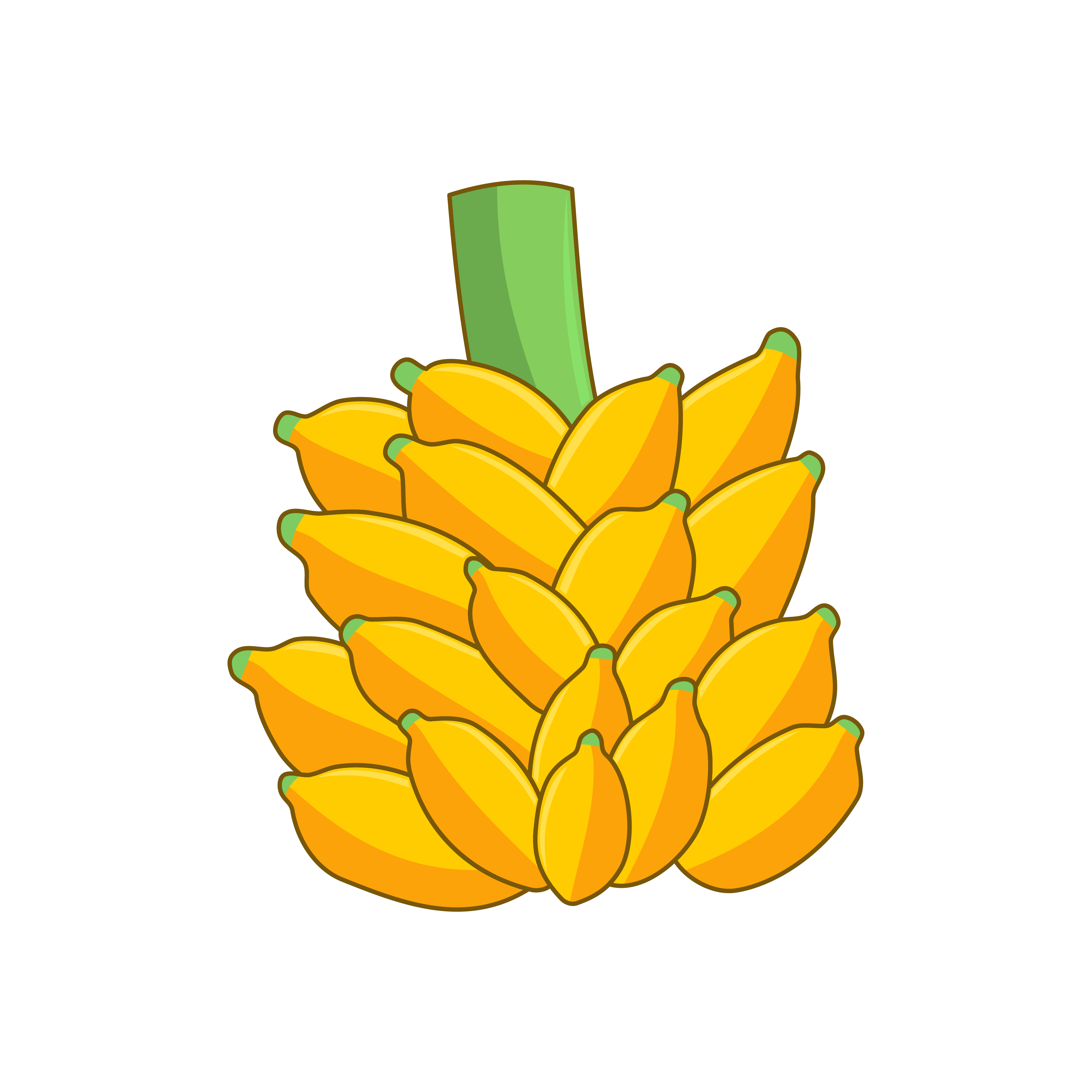 Cartoon banana fruits. Bunches of  Banana desenho, Desenhos animados,  Arvore desenho