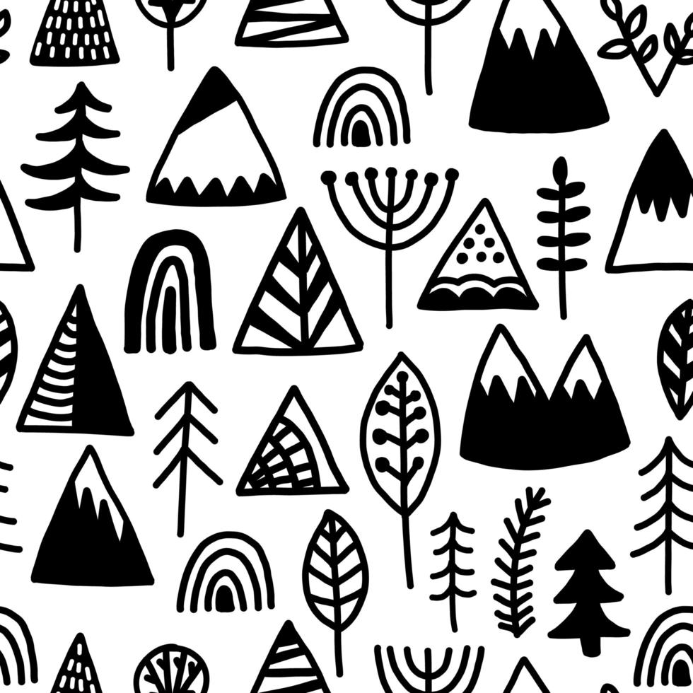 Outdoor camping seamless pattern vector