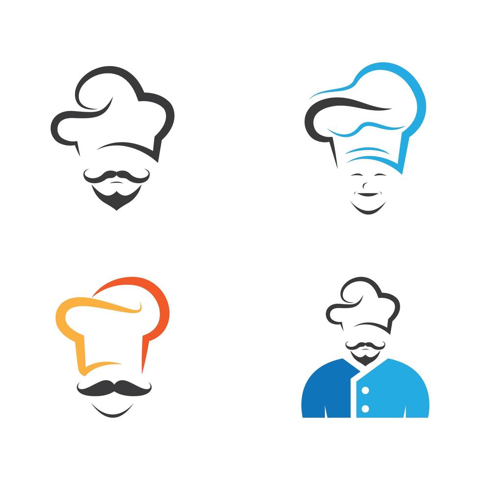 conjunto de iconos de chef vector