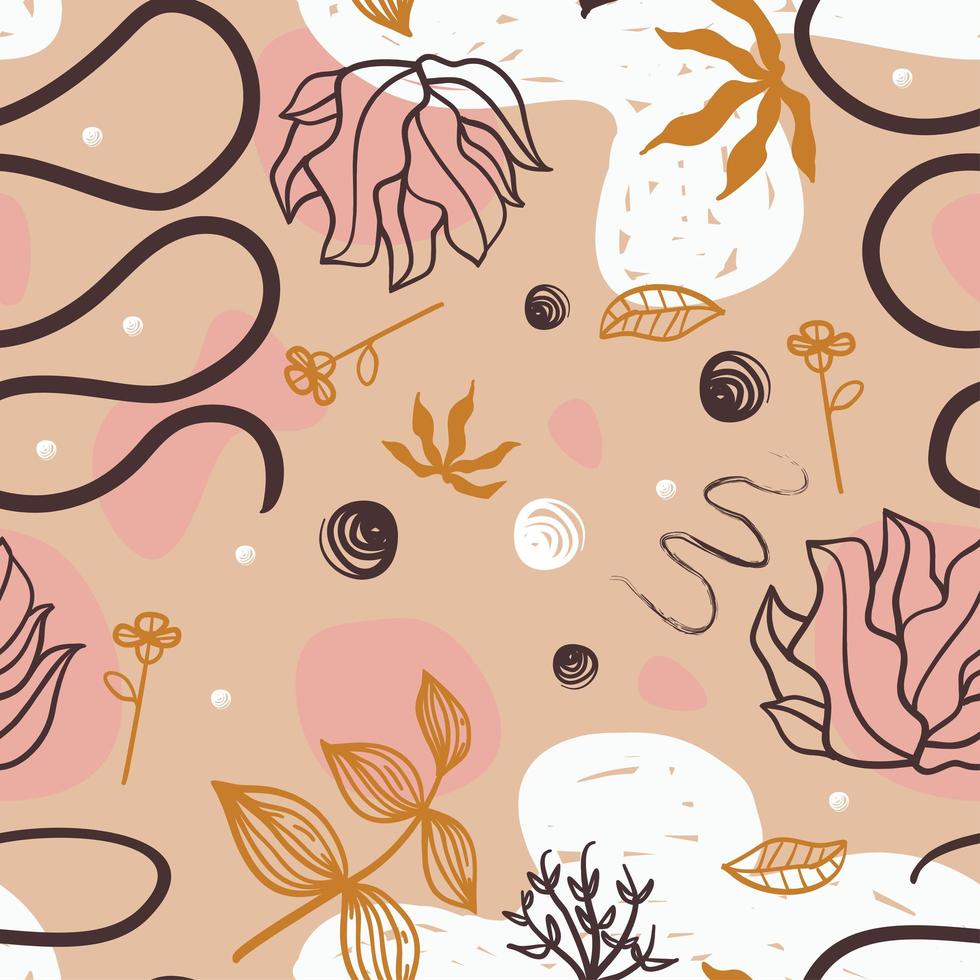 Abstract floral seamless pattern. vector