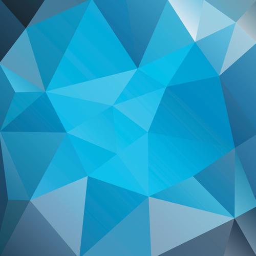Abstract Blue Triangles background vector