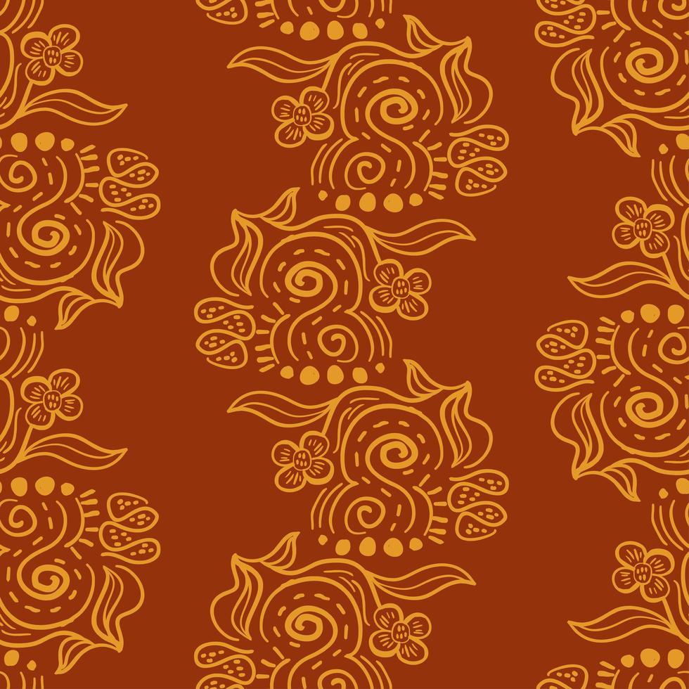 Batik ornaments seamless pattern. vector