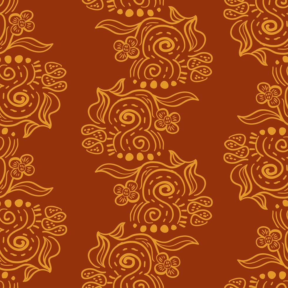 Batik ornaments seamless pattern. vector