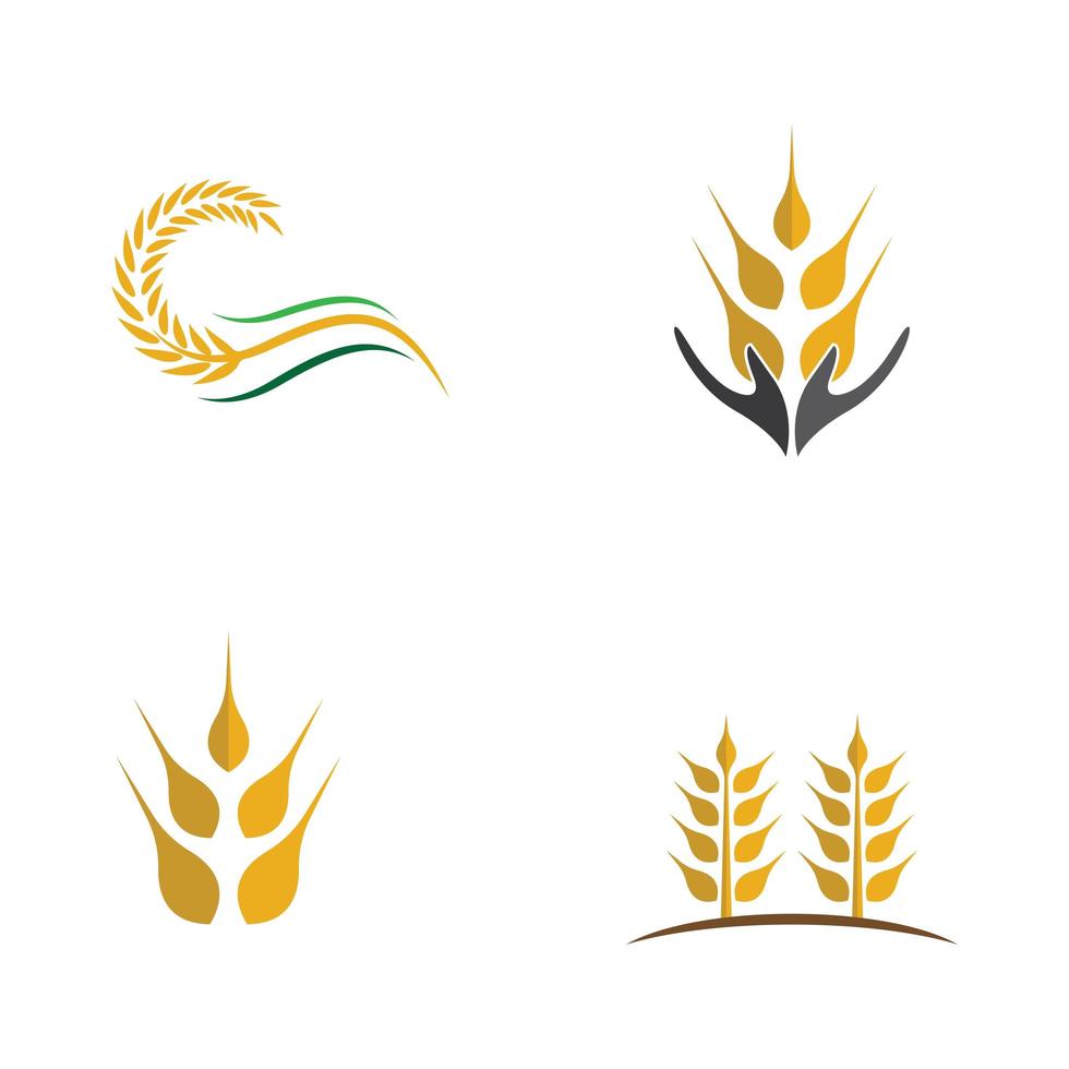 Wheat Icon Set vector