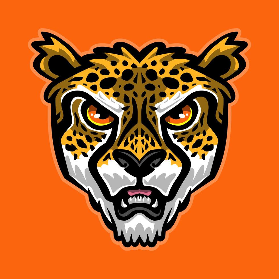 Cheetah cartoon face vector