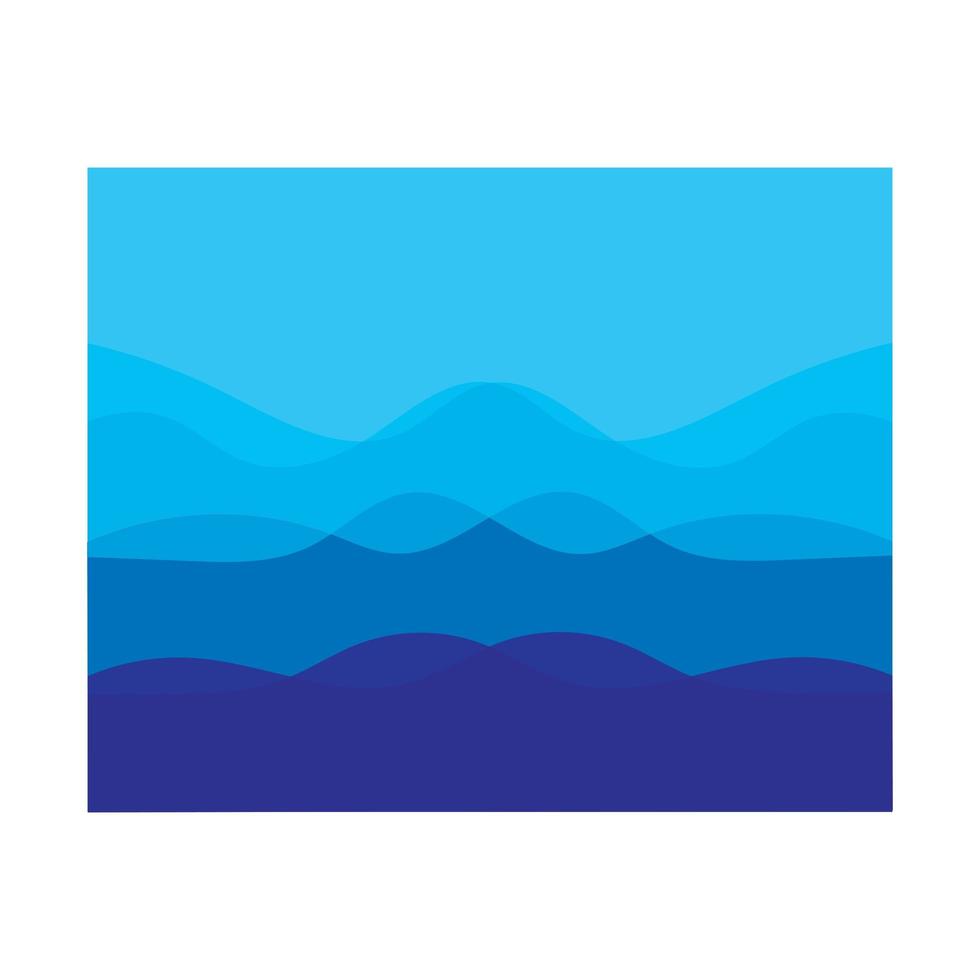 Blue Dynamic wave color background vector