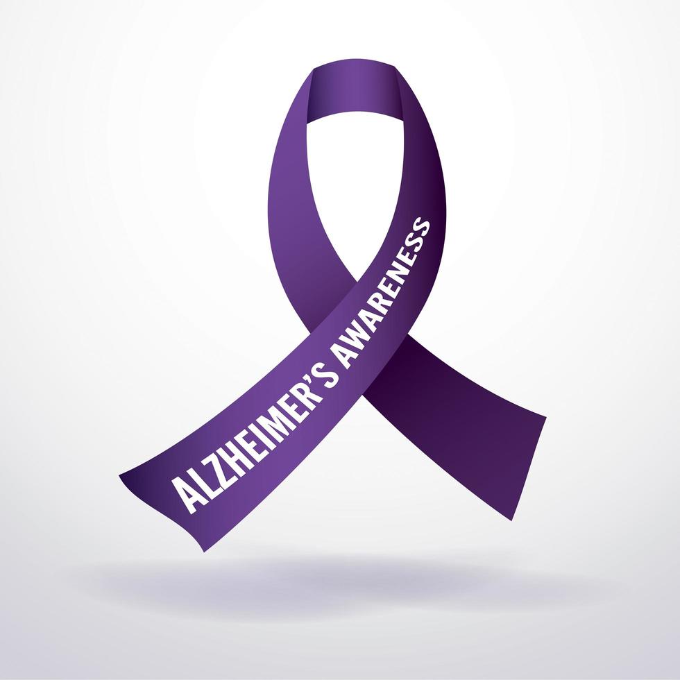 Alzheimer's Disease Awareness Ribbon vector