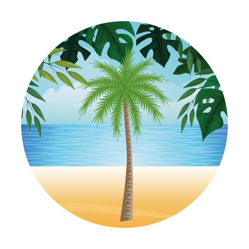 Summer, beach and vacation composition vector