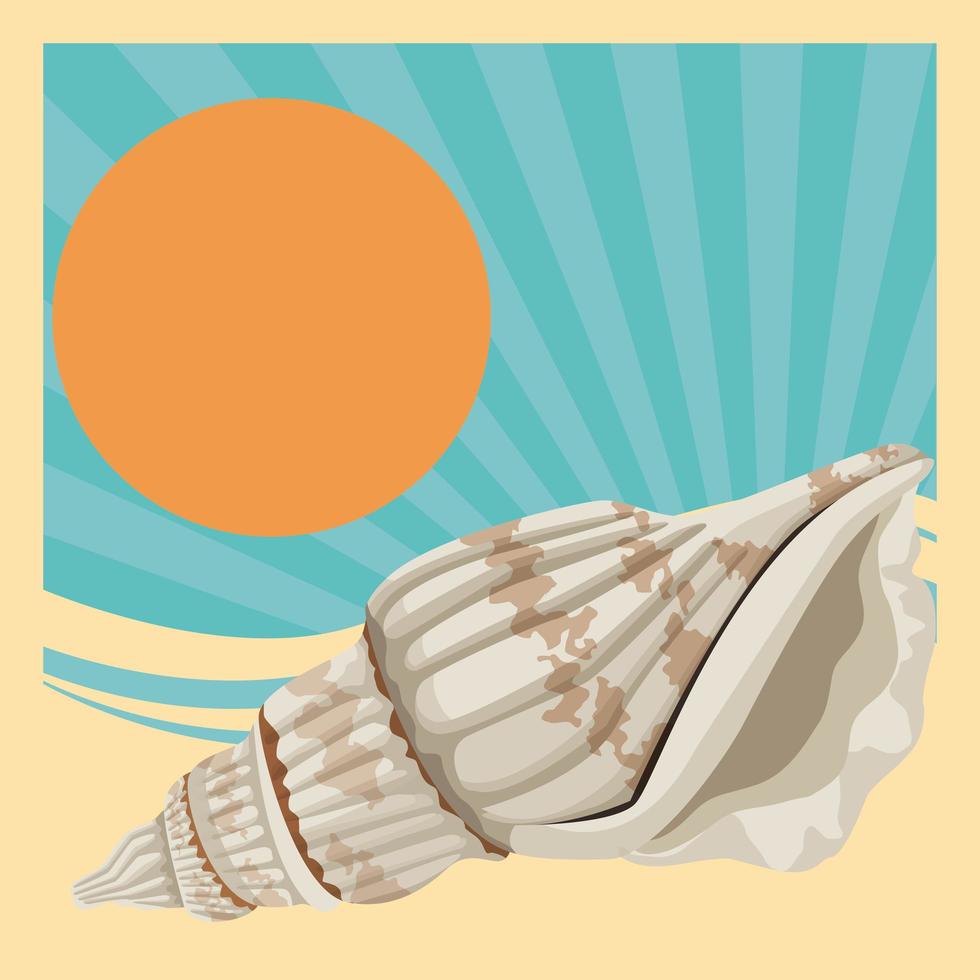 Summer, beach and vacation composition vector