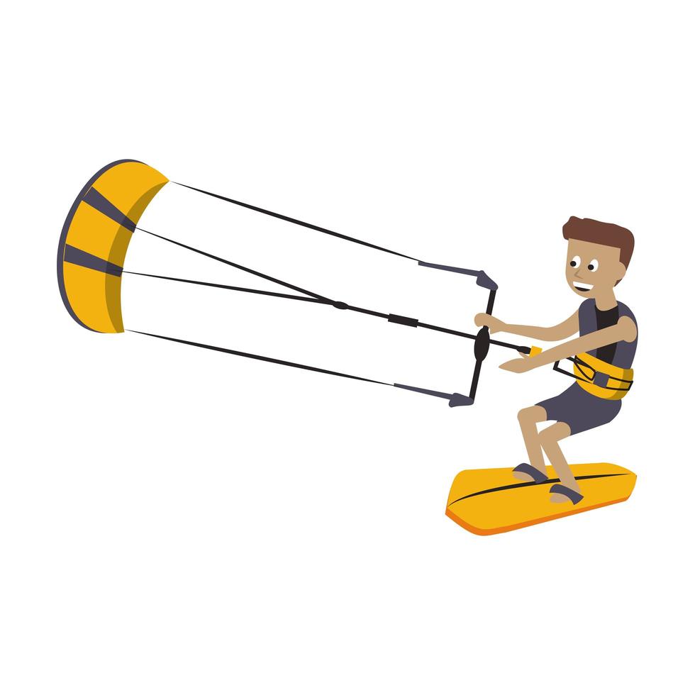 Water extreme sports isolated cartoon vector