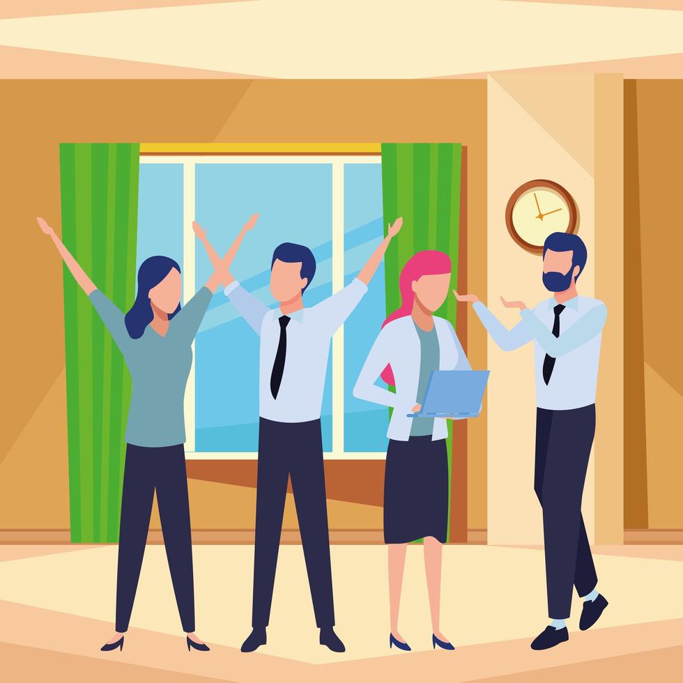 Businesspeople and co-working concept vector