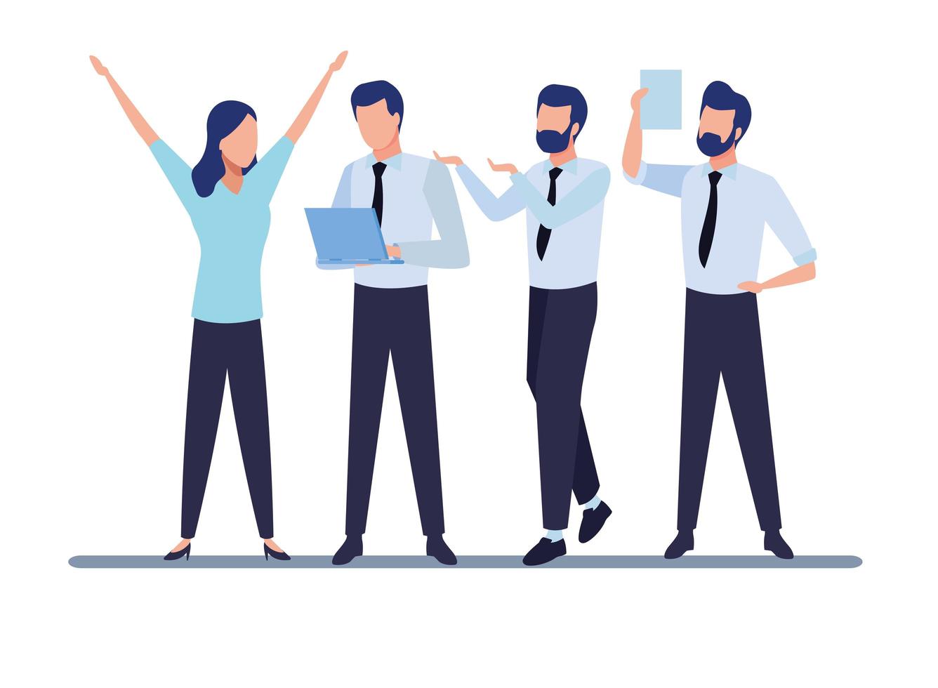 Businesspeople and co-working concept vector