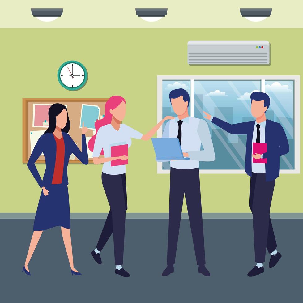 Businesspeople and co-working concept vector