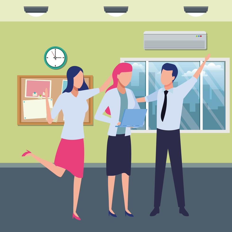 Businesspeople and co-working concept vector