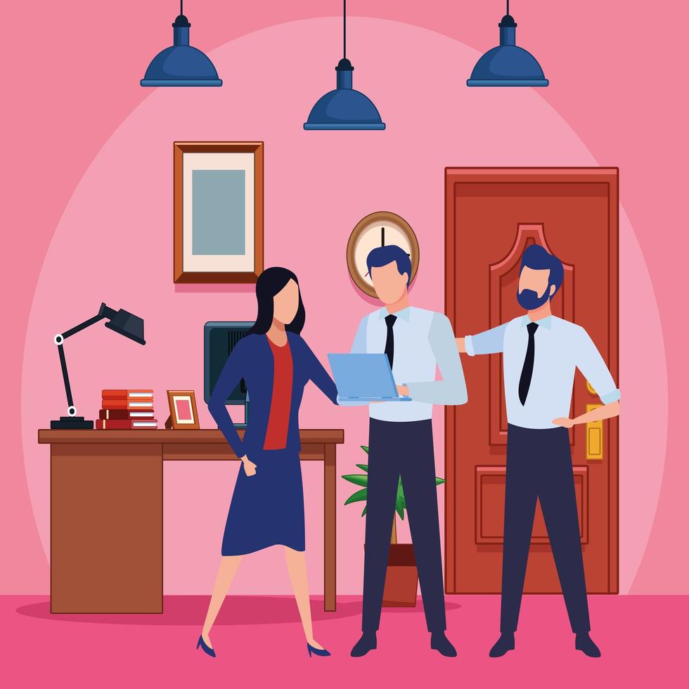 Businesspeople and co-working concept vector