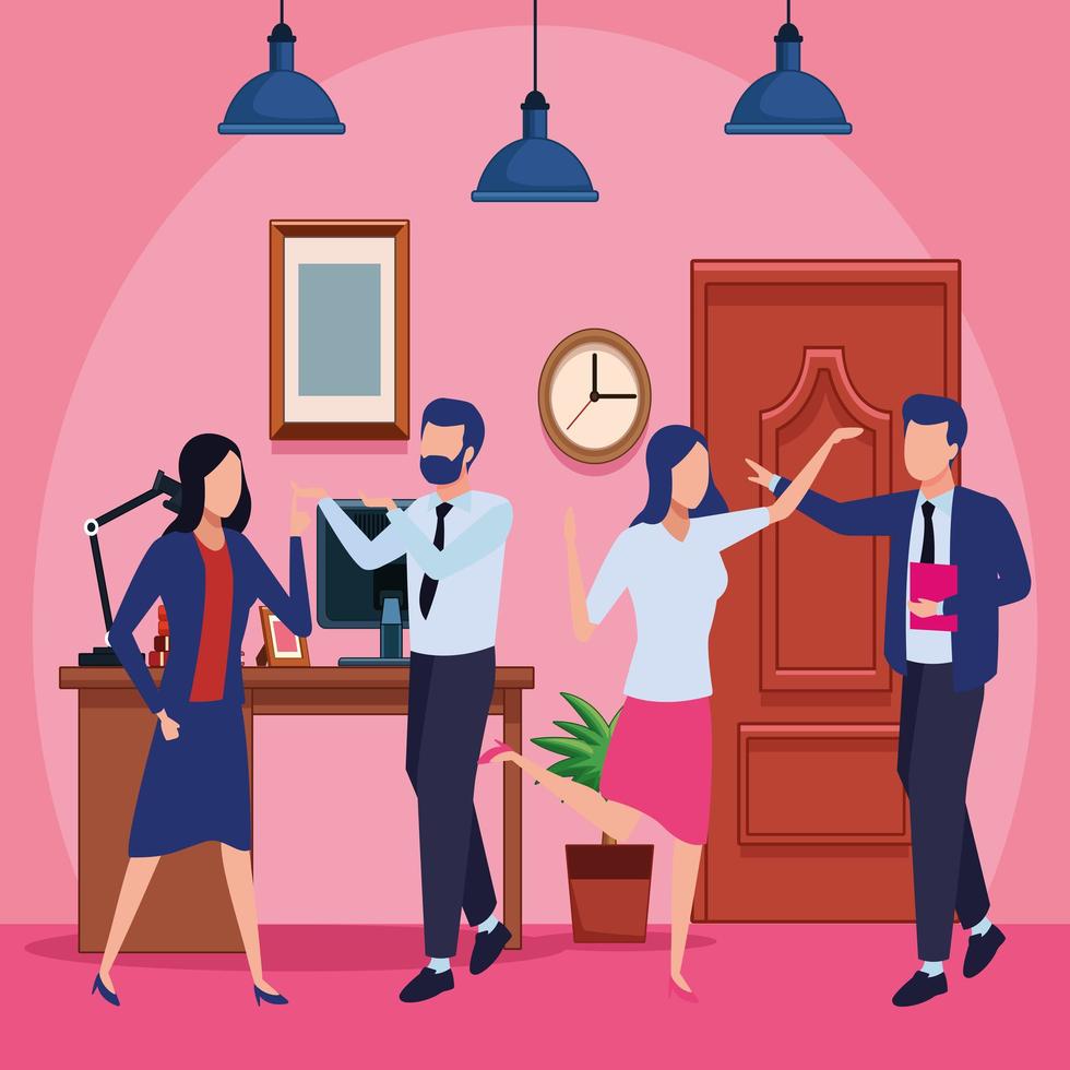 Businesspeople and co-working concept vector