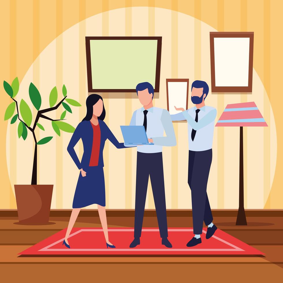 Businesspeople and co-working concept vector