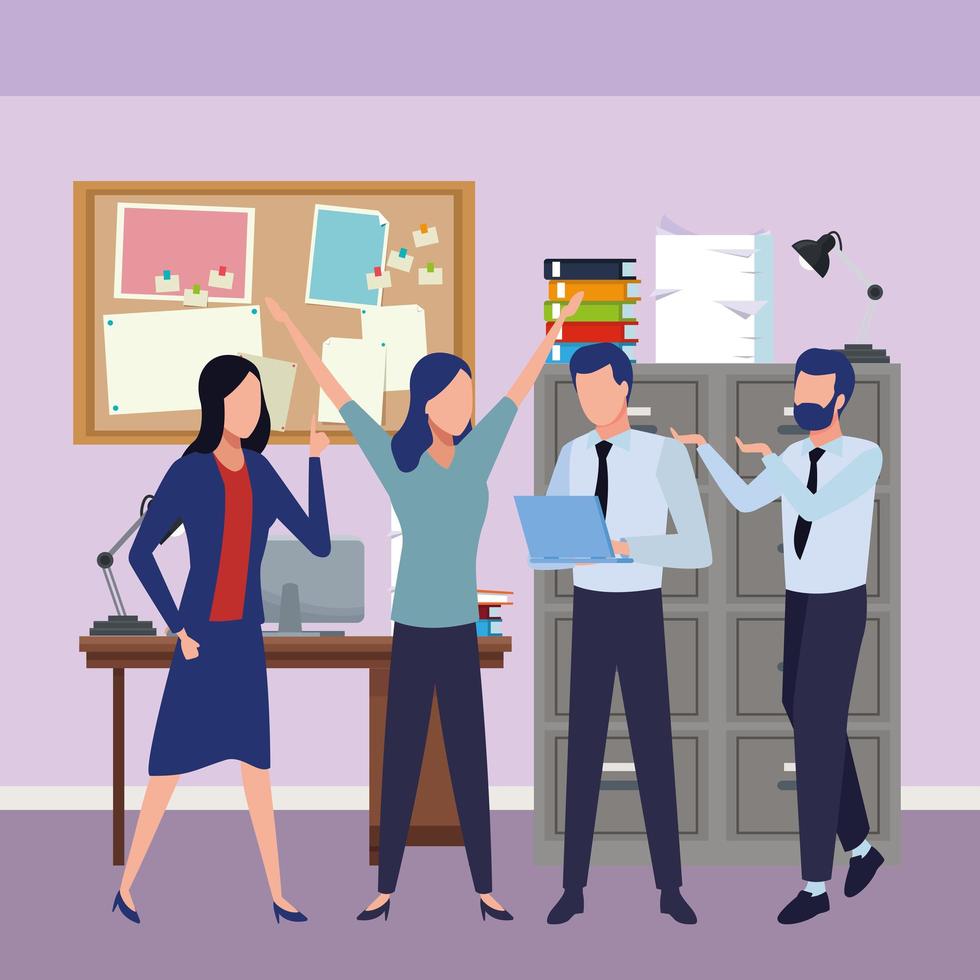 Businesspeople and co-working concept vector