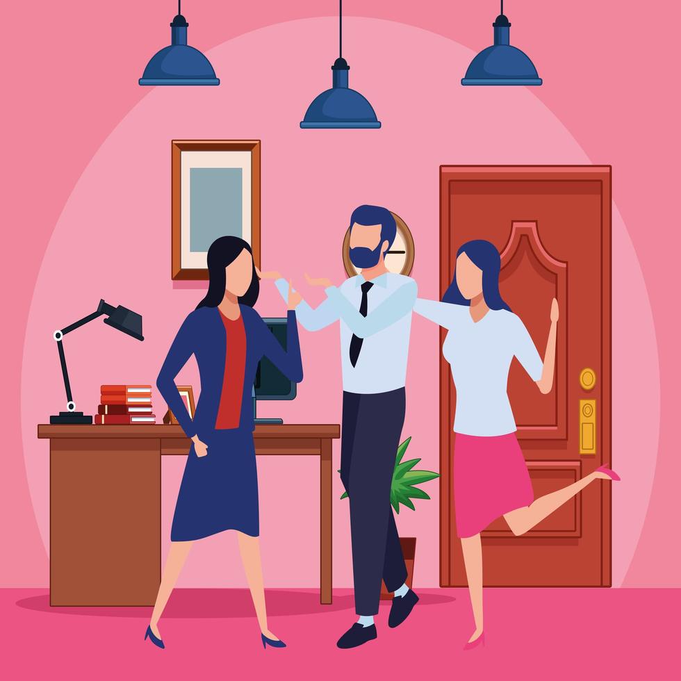 Businesspeople and co-working concept vector