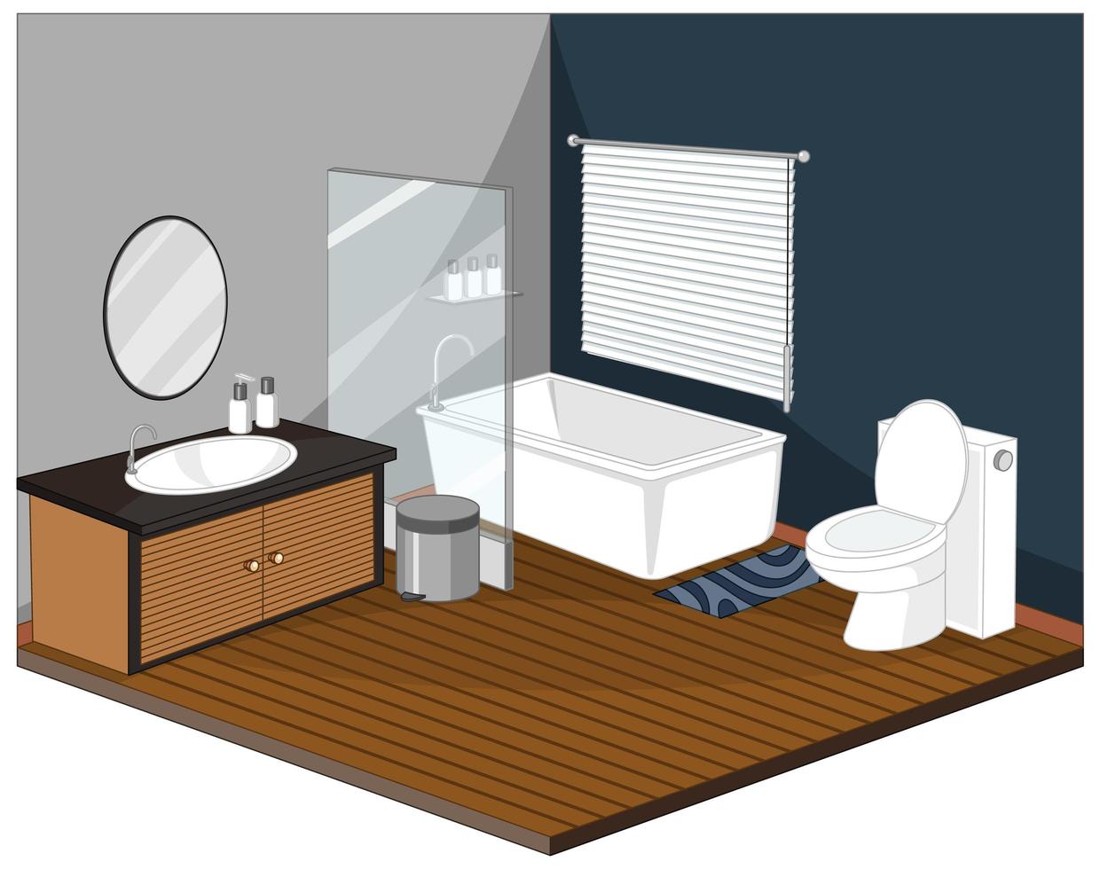 Bathroom interior with furniture vector