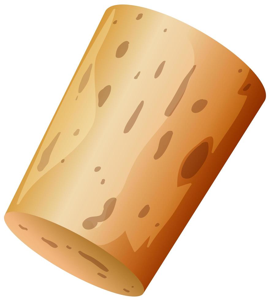 Wine cork isolated on white background vector