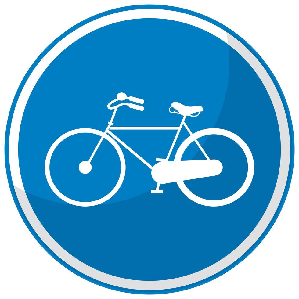 Blue traffic sign on white background vector